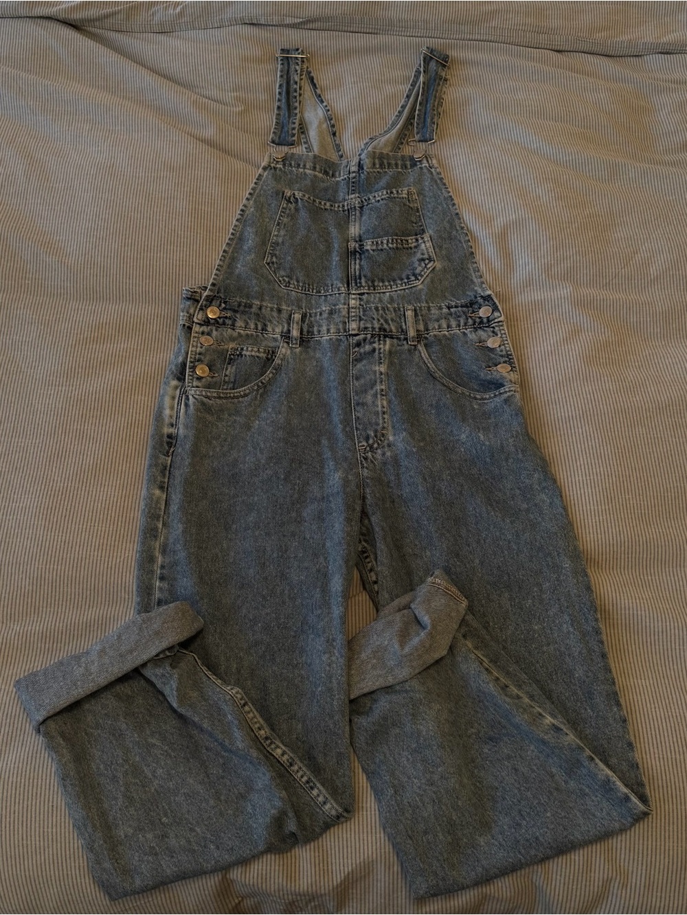 We The Free Faded Blue Ziggy Denim Overalls